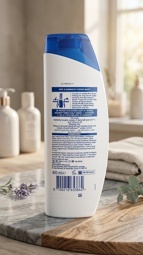 Head & Shoulders Clarify & Shine Anti Dandruff Shampoo with Apple Cider Vinegar 400ml