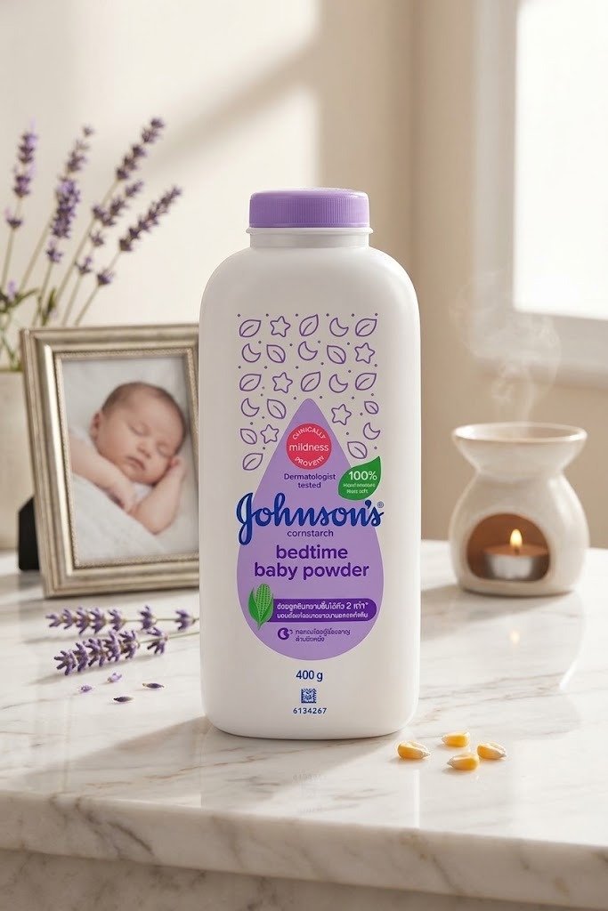 Johnson's cornstarch bedtime baby powder,
