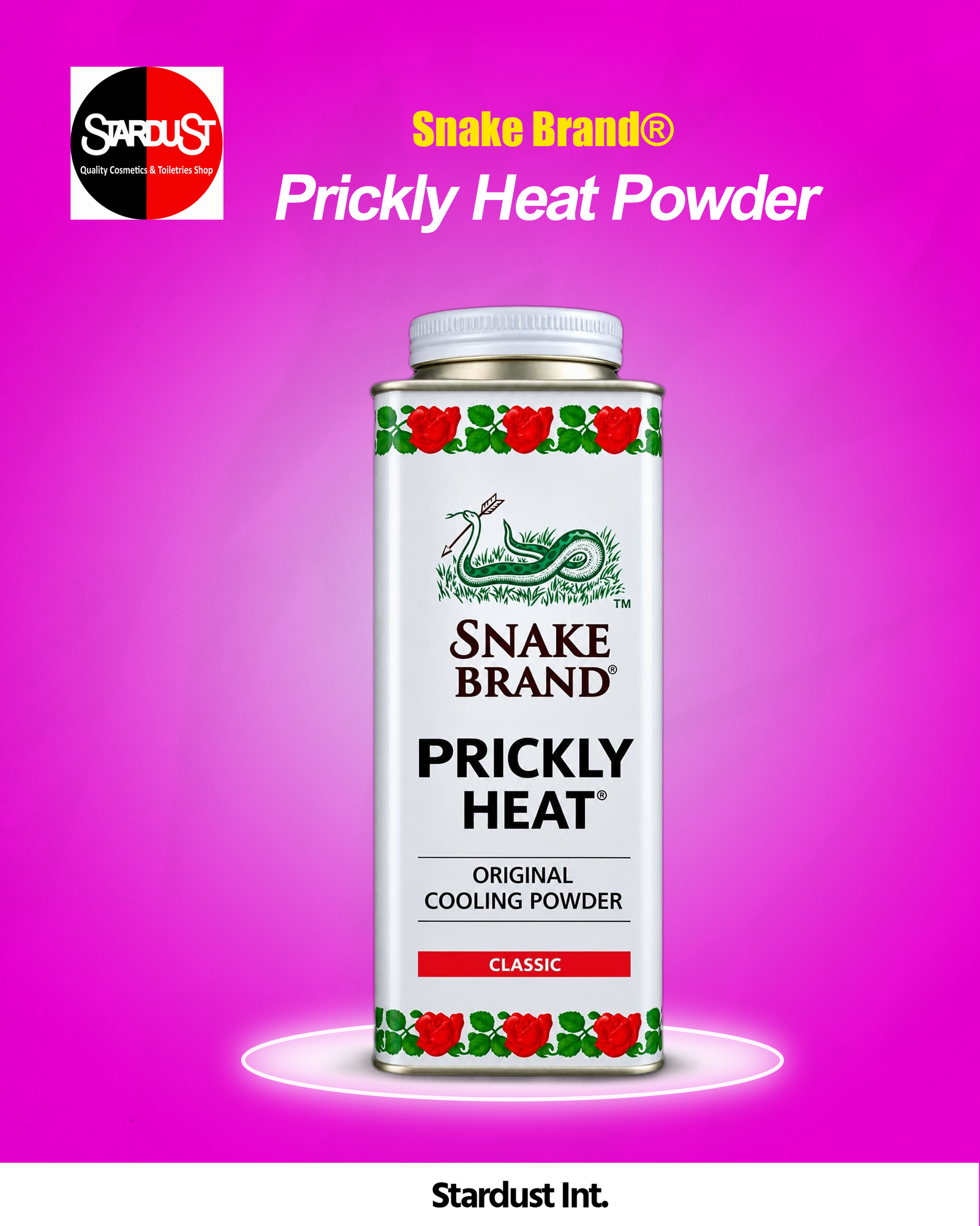 Snake Brand Prickly Heat Classic Cooling Powder