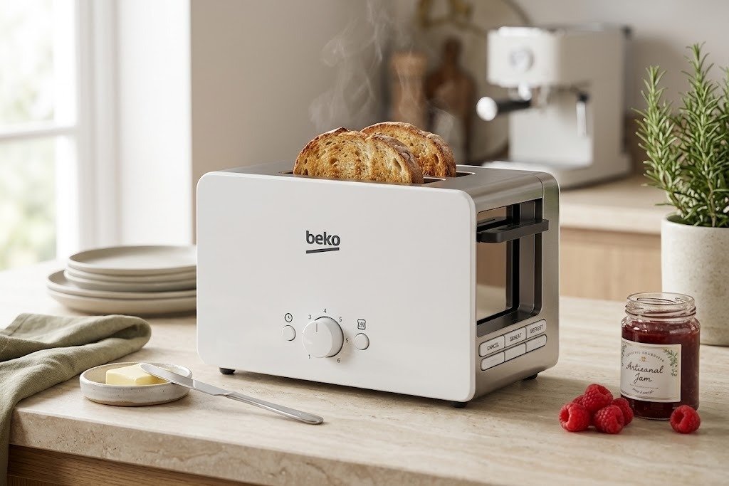 Beko TAM6202W Sense 2-Slice Toaster