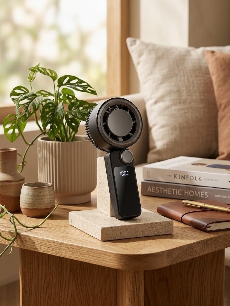 7MAGPIE Multi Aroma Portable Handheld Fan with Digital Display