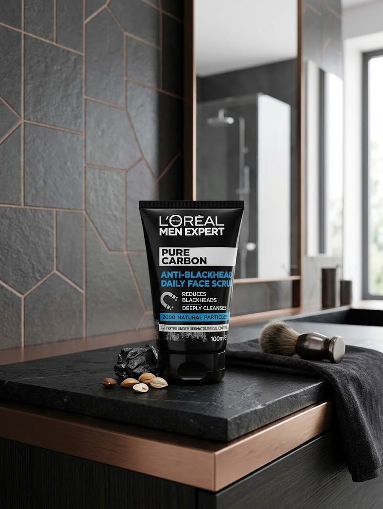 L'Oréal Paris Men Expert Pure Carbon / Pure Charcoal Anti-Blackhead Daily Face Scrub – 100ml