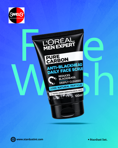 L'Oréal Paris Men Expert Pure Carbon / Pure Charcoal Anti-Blackhead Daily Face Scrub – 100ml