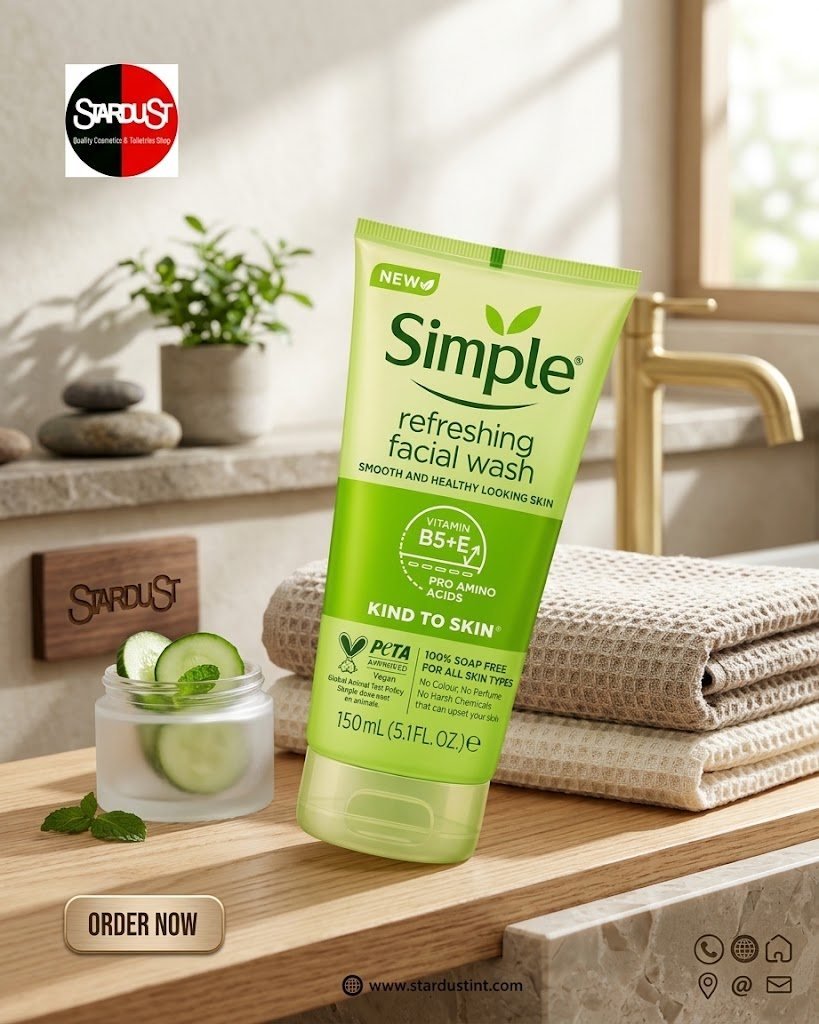 Simple Kind to Skin Refreshing Facial Wash with Vitamin B5 + E (150ml)