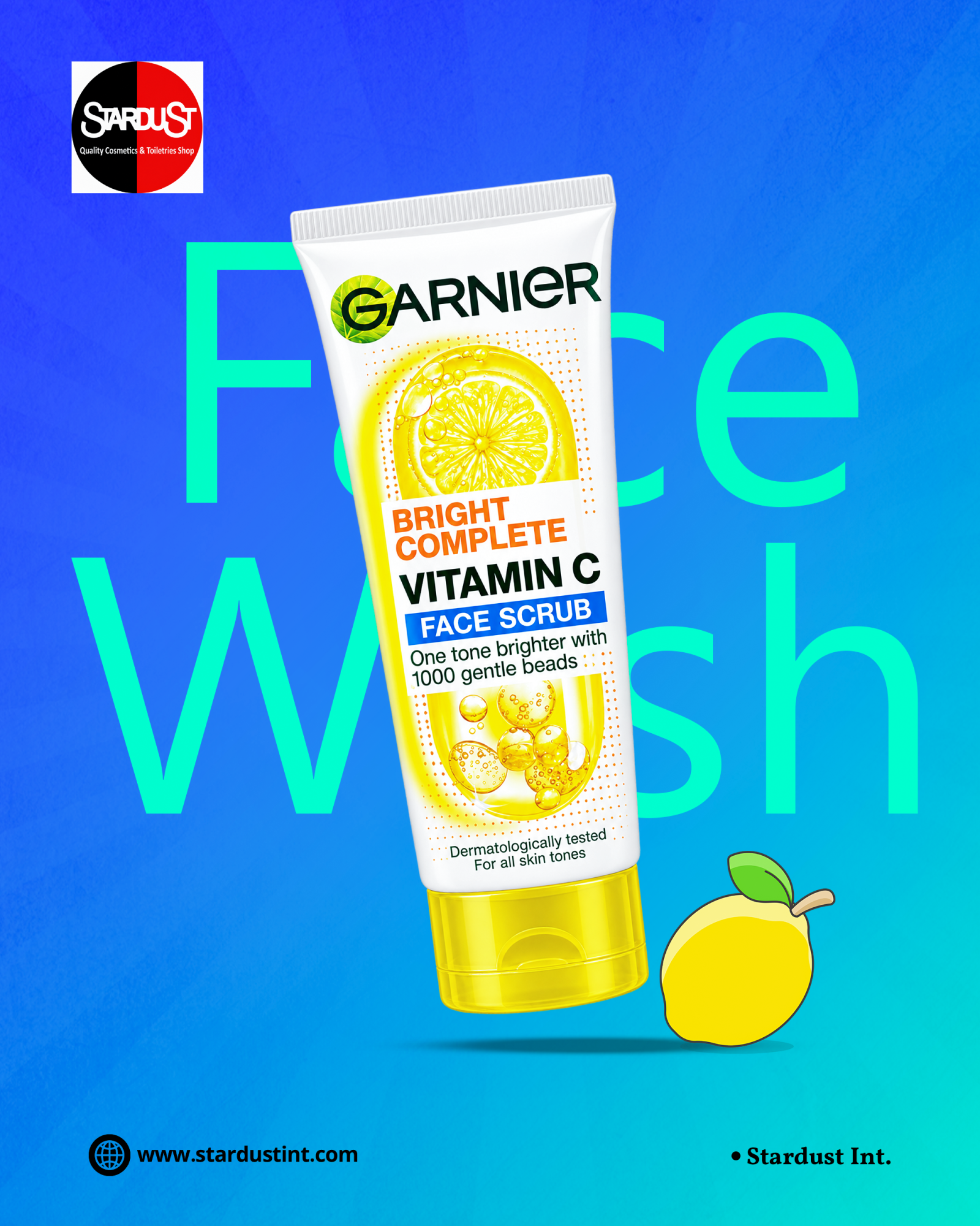 Garnier Bright Complete Vitamin C Face Scrub – 100ml
